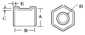 vinyl hex tube cap