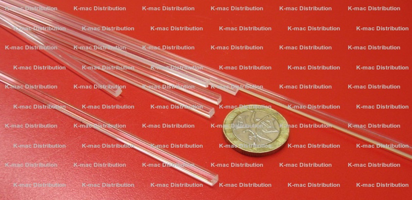 Acrylic Bars, 4 Ft and 6 Ft Standard Lengths, Clear